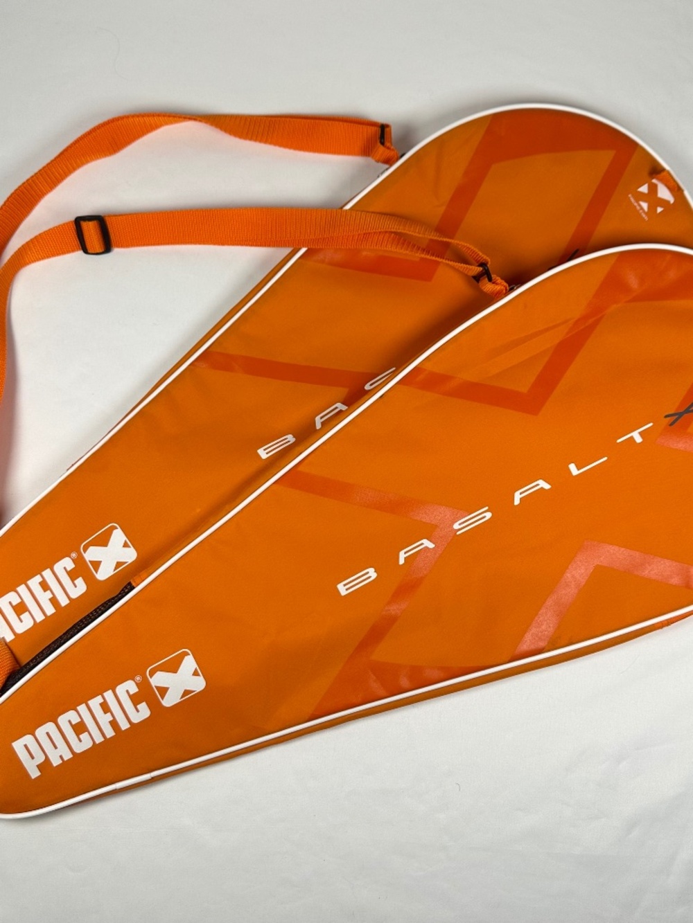 Pacific Speed Comp Orange Matching Tennis Racquet Cover Bags 2 Pack Zippered
